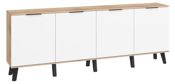 Komoda Shela SVN-03 (dub sonoma světlá + bílý lesk). Vlastní profesionální přeprava až k Vám domů 780628