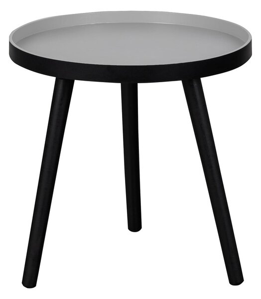 Černý odkládací stolek WOOOD Sasha, ø 41 cm