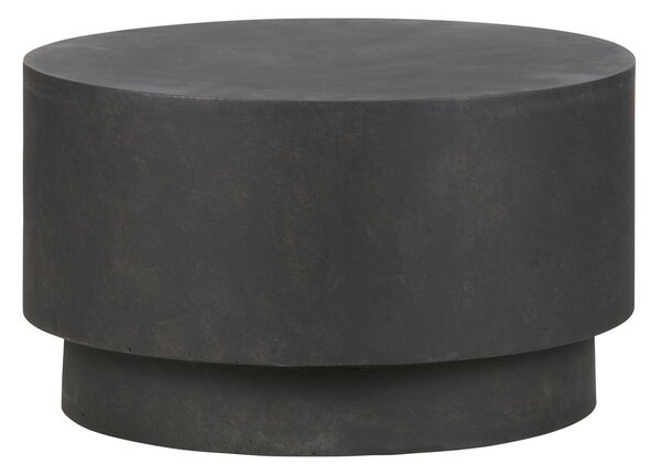Tmavě hnědý konferenční stolek z vláknitého jílu WOOOD Dean, Ø 60 cm