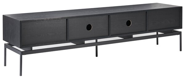 TV stolek LANCELIN Černá/Světle hnědá