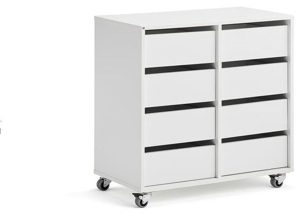 AJ Produkty Skříňka CASPER, 8 zásuvek, bílá