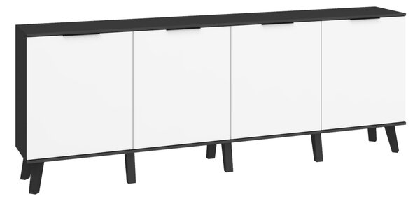 Skříňka Shela SVN-03 (černý + bílý lesk)