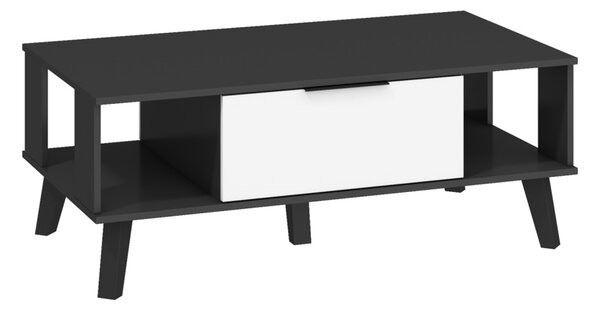 Konferenčný stolek Shela SVN-05 (černá + bílý lesk)