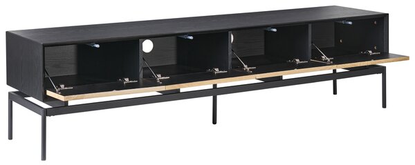 TV stolek LANCELIN Černá/Světle hnědá