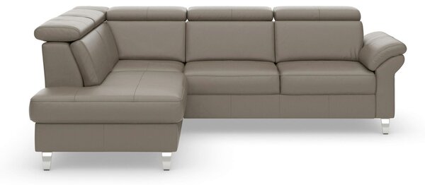ROHOVÁ SEDAČKA, textil, kůže, šedá Sit & More - Sedací soupravy, Online Only