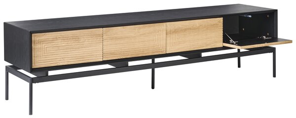 TV stolek LANCELIN Černá/Světle hnědá