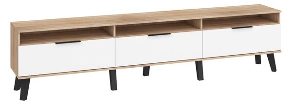 TV stolek/skříňka Shela SVN-12 (dub sonoma světlá + bílý lesk). Vlastní profesionální přeprava až k Vám domů 780673