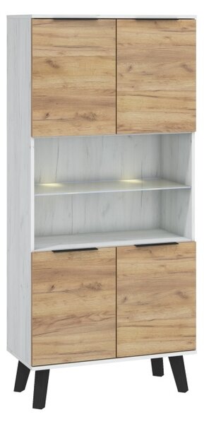 Regál Shela SVN-10 (craft bílý + craft zlatý). Vlastní profesionální přeprava až k Vám domů 780660