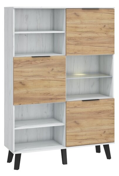 Regál Shela SVN-09 (craft bílý + craft zlatý). Vlastní profesionální přeprava až k Vám domů 780655