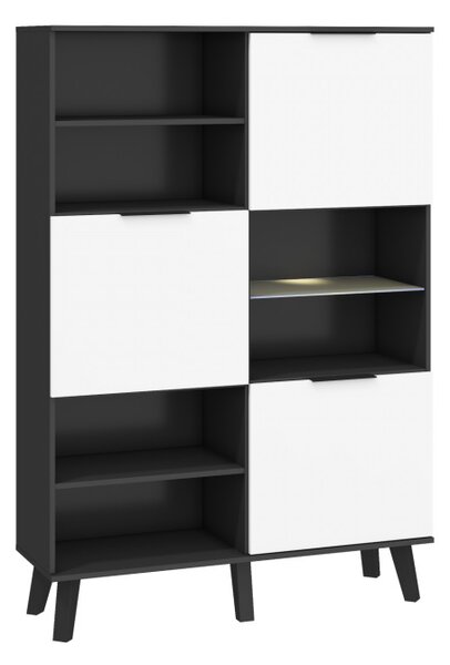 Regál Shela SVN-09 (černý + bílý lesk)