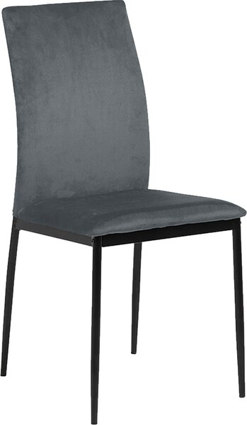 Sametová jídelní židle Smuk Eloise Grey