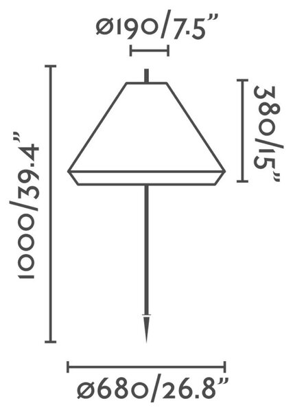 FARO SAIGON šedá/hnědá lampa se zápichem 1M W70