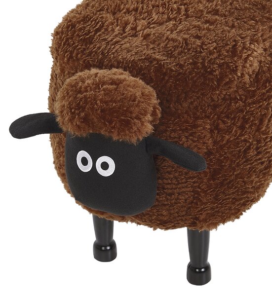 Zvířecí stolička s úložným prostorem SHEEP Tkanina Hnědá Ovce