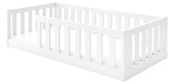 Dětská Montessori postel z masivu borovice BELLA 160x80 cm - bílá