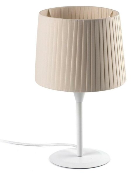 FARO SAMBA bílá/skládaná béžová mini stolní lampa