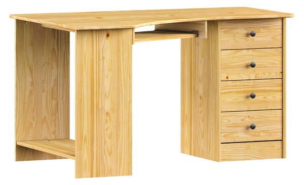PC stůl rohový 8846K lak, kovové úchytky