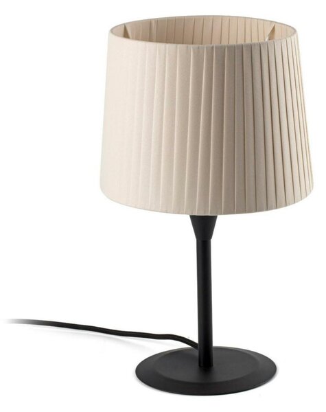 FARO SAMBA černá/skládaná béžová mini stolní lampa