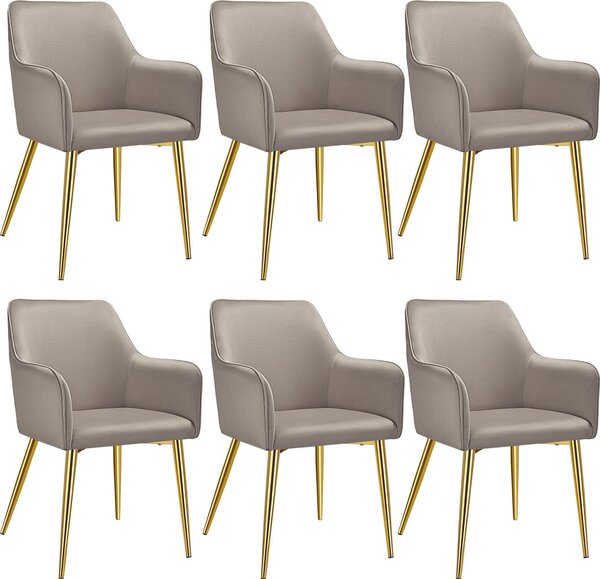 Tectake® Avane křeslo v sametovém vzhledu, čalouněné 55 x 63,5 x 86,5 cm