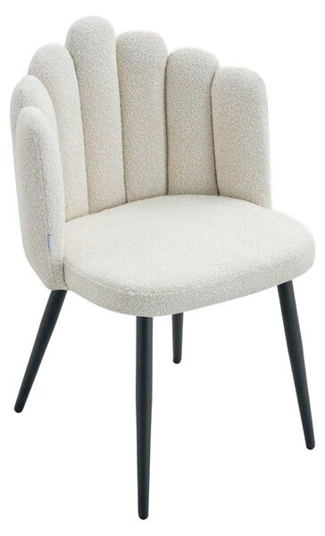 Židle LUXE v látce Bouclé Ecru