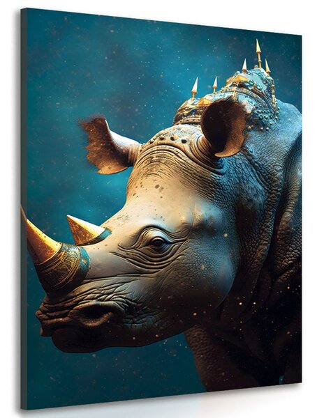Dreamvido Obraz modro-zlatý nosorožec Varianta: 40x60