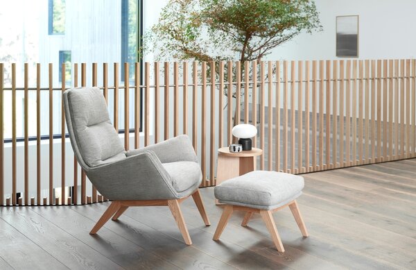 -25 % Dny MOMENTI– Šedé čalouněné lounge křeslo FLEXLUX MORO