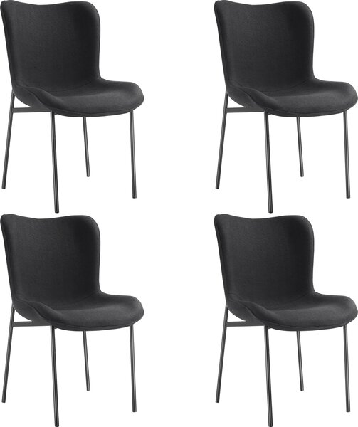 Tectake® Tessa čalouněná židle ergonomického tvaru s vysokým opěradlem 54 x 62 x 90 cm