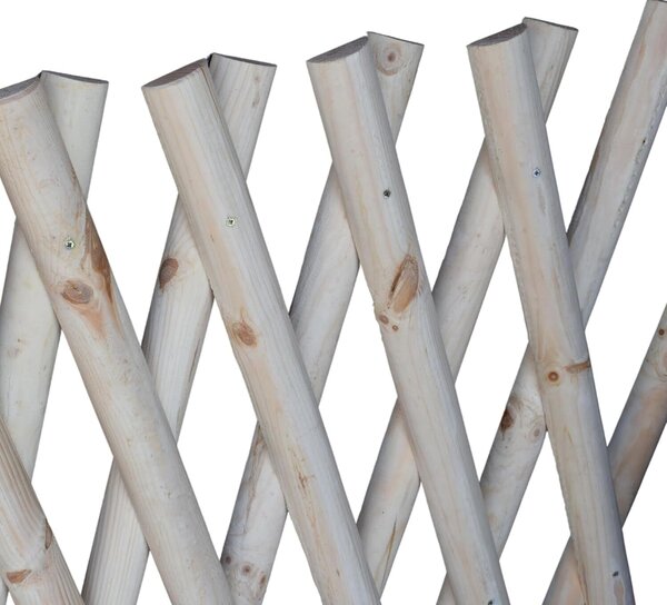 TIMBERMIK Lesnický plot 160–250 cm z borovicového dřeva – výška 101 cm, roztažitelný, přírodní, mříž na popínavé rostliny, zahradní dřevěná dekorace