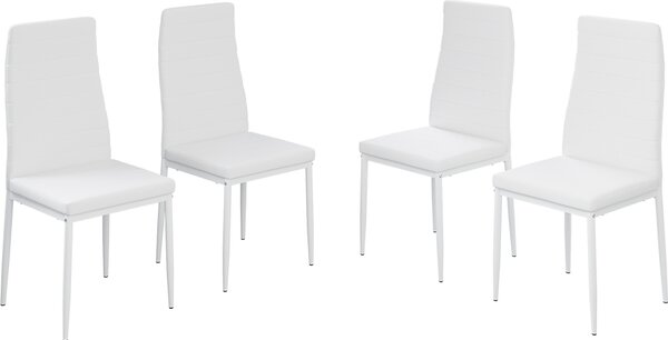 Židle do jídelny Vicco Grand Bílá 42.5 x 48 cm Sada 4 kusů, Model 51771