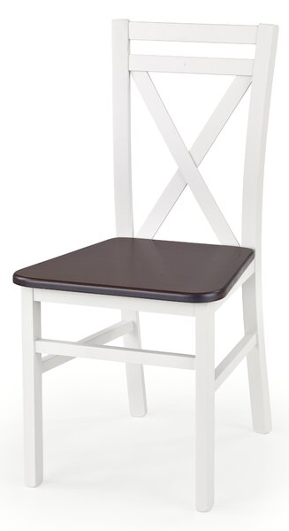 Jídelní židle Delmar 2 (bílá + tmavý ořech). 796158