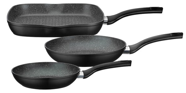 SADA PÁNVÍ povrch Vitaflon® Quarzit 3dílné 20+24+28 cm GSW - Online Only vaření, Online Only