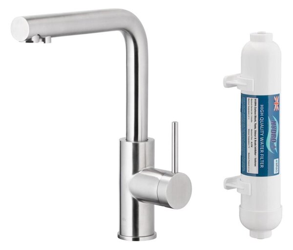 KFA Armatura 6623-912-22-Dřezová baterie na filtr. vodu DUERO PURE nerez + filtr