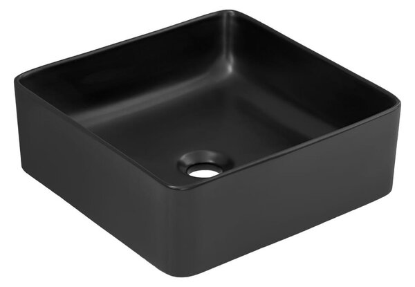 COMAD UM-6276 SLIM 40 BLACK DP - Umyvadlo na desku SLIM 37x37 cm matná černá
