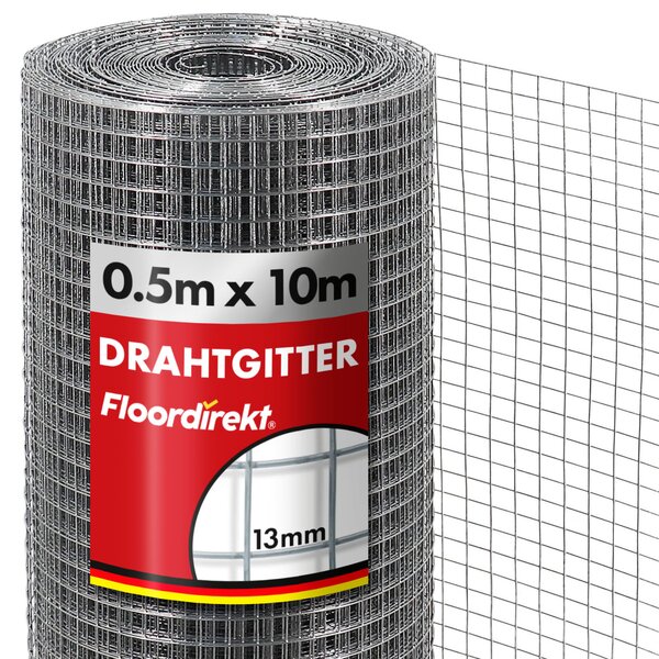 Voliérový drát pro ohrady, ochranu rostlin a pomůcky pro šplhání Pozinkovaný drátěný plot 50 cm x 10 m
