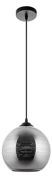 Lustr na lanku 1xE27/60W/230V pr. 20 cm černá
