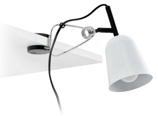 FARO STUDIO bílá stolní lampa s klipem