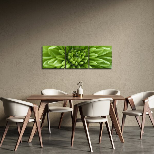Obraz - Makro snímek rostliny (s hodinami) (90x30 cm)