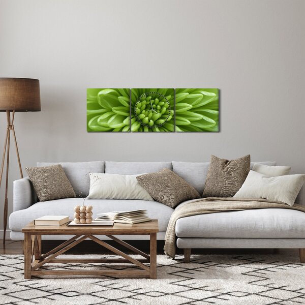 Obraz - Makro snímek rostliny (s hodinami) (90x30 cm)