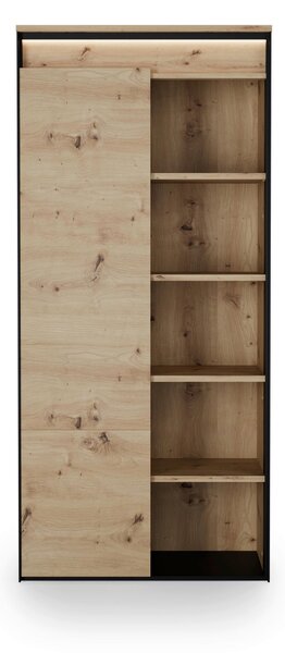 SKŘÍŇ NA ŠANONY, černá, dub artisan, 91/199/42 cm Hom`in - Regály na šanony