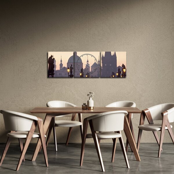 Obraz - Karlův most (s hodinami) (90x30 cm)