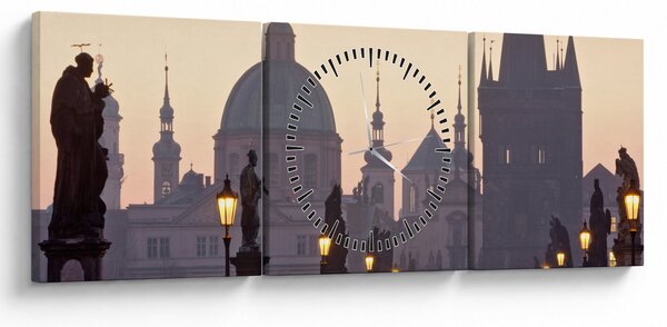 Obraz - Karlův most (s hodinami) (90x30 cm)