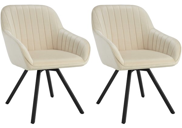 Tectake® Otočné křeslo Snug čalouněné, sametový vzhled 58 x 58 x 82 cm
