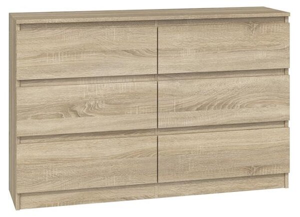 Topeshop M6 120 SON 2X3, Dub, 6 zásuvka/zásuvek, Dřevotřískové desky, Jednobarevný, Moderní, Dřevotřískové desky