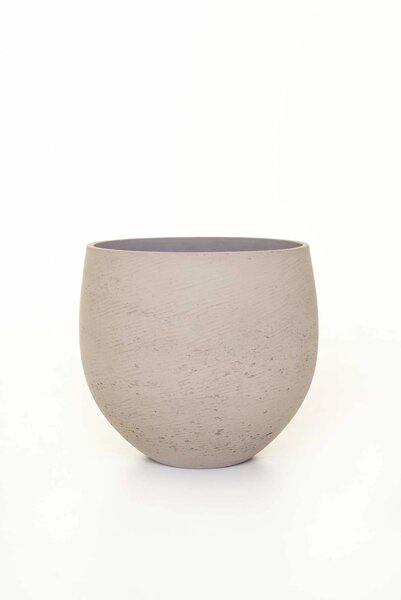 Moderní květináč RAFIOT, sklolaminát, výška 35 cm, béžový