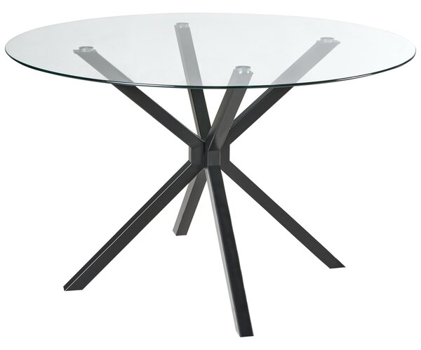 Jídelní stůl MESTON Černá 120 cm 120 cm Bezpečnostní sklo