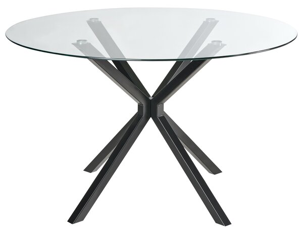Jídelní stůl MESTON Černá 120 cm 120 cm Bezpečnostní sklo