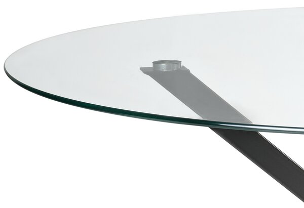 Jídelní stůl MESTON Černá 120 cm 120 cm Bezpečnostní sklo