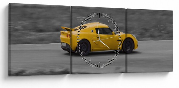 Obraz - Rychlé auto (s hodinami) (90x30 cm)