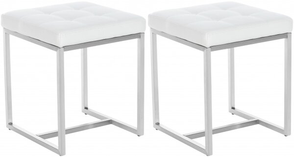 2 ks / set Taburet Barci, bílá