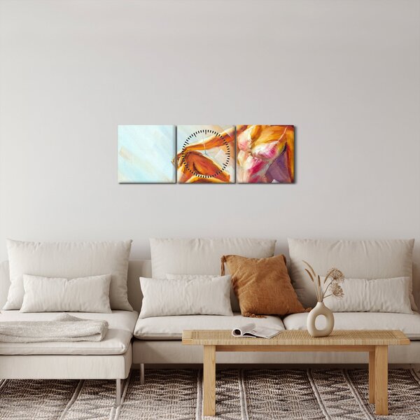Obraz - Tanečnice (s hodinami) (90x30 cm)