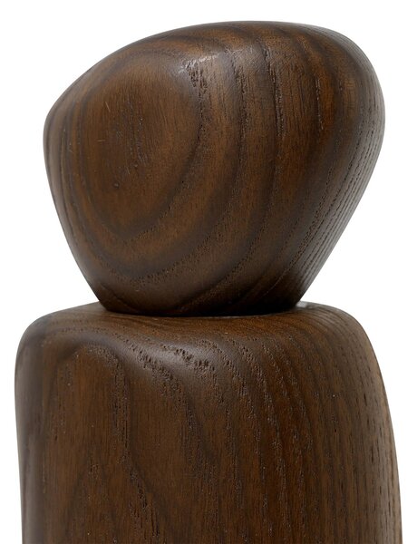 Dřevěný mlýnek s keramickým strojkem Pebble Dark Brown